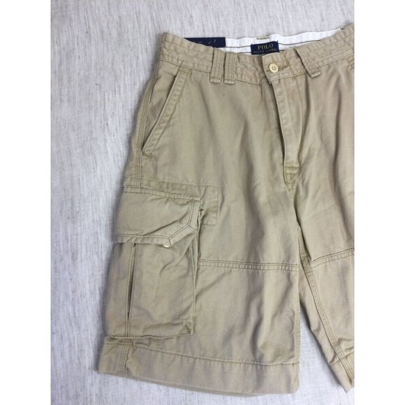 Polo Ralph Lauren Cargo Shorts Mens‎ Size 30 Tan Flap Pockets Flat Front Outdoor - Picture 4 of 7